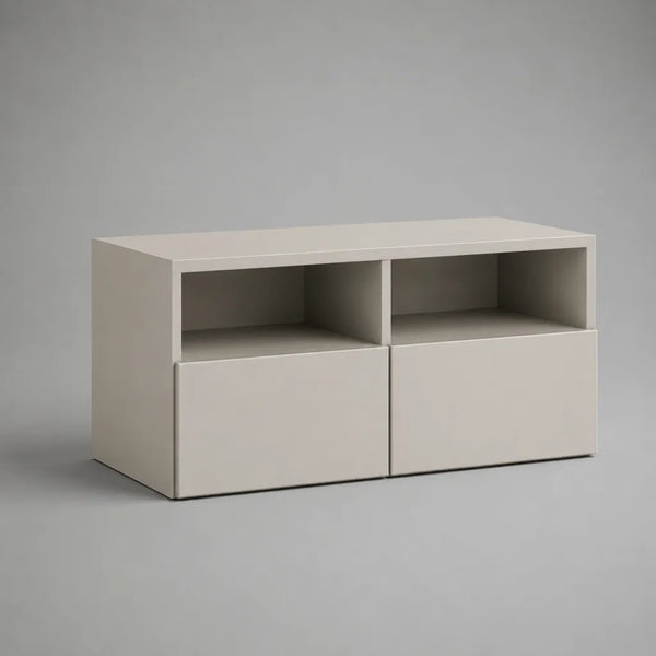 Mobile Porta TV Bianco con Cassetti e Ripiani