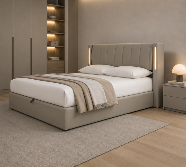 Letto Matrimoniale Imbottito dal Design Moderno